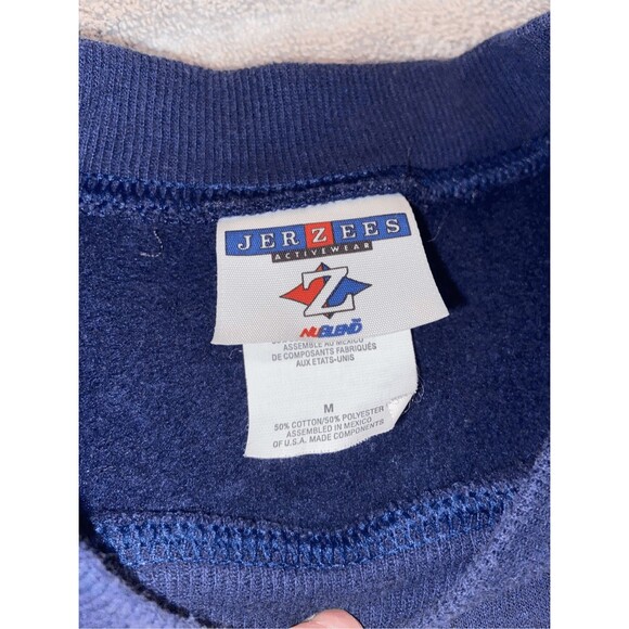 Vintage Softball Crewneck Sweatshirt Women’s Medium Navy Blue Jerzees NSA - Picture 2 of 4